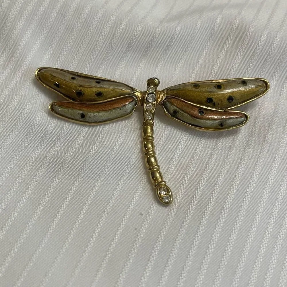 SJ ST. JOHN Dragonfly Brooch